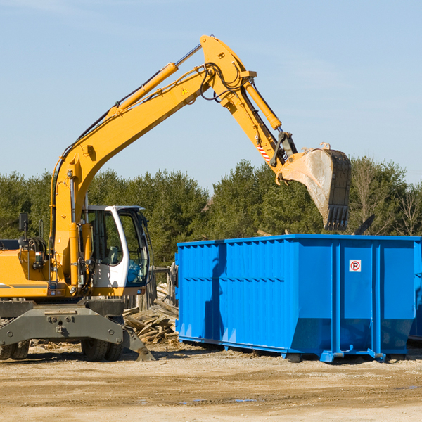 are there any restrictions on where a residential dumpster can be placed in Holcomb